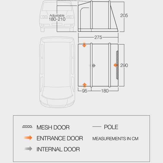 Kilda Low Driveaway Van Awning