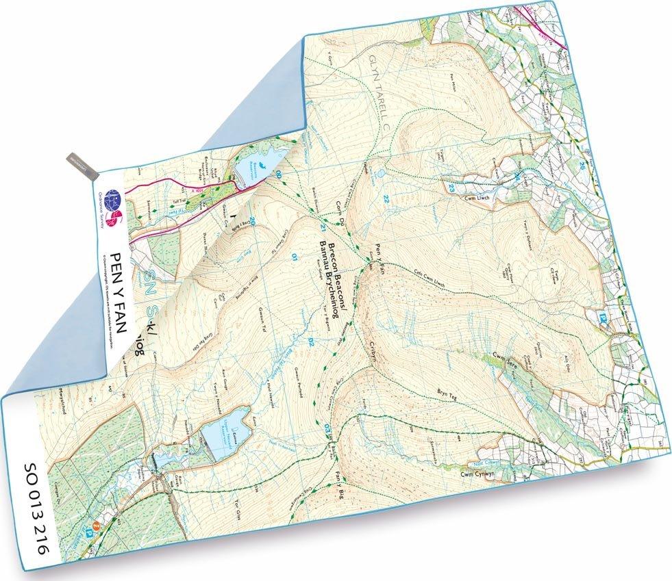 SoftFibre Ordnance Survey Travel Towel XL (Pen-Y-F