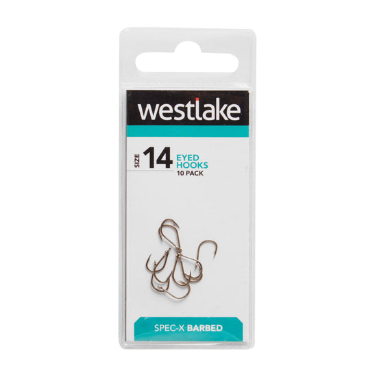 Barbed Eyed Hooks (Size 14)