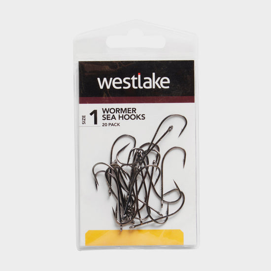 20Pk Worm Hooks Sz 1