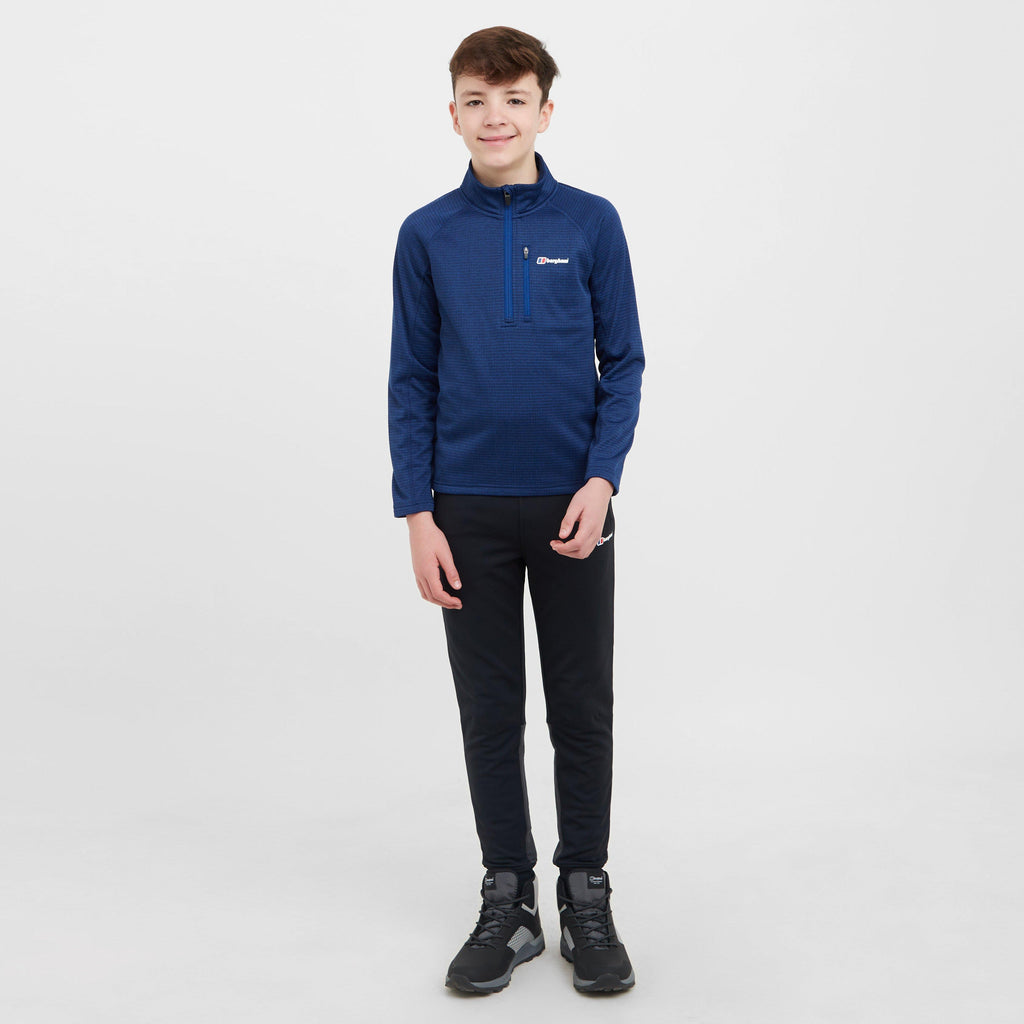 1/4 Zip Grid Fleece Top Junior