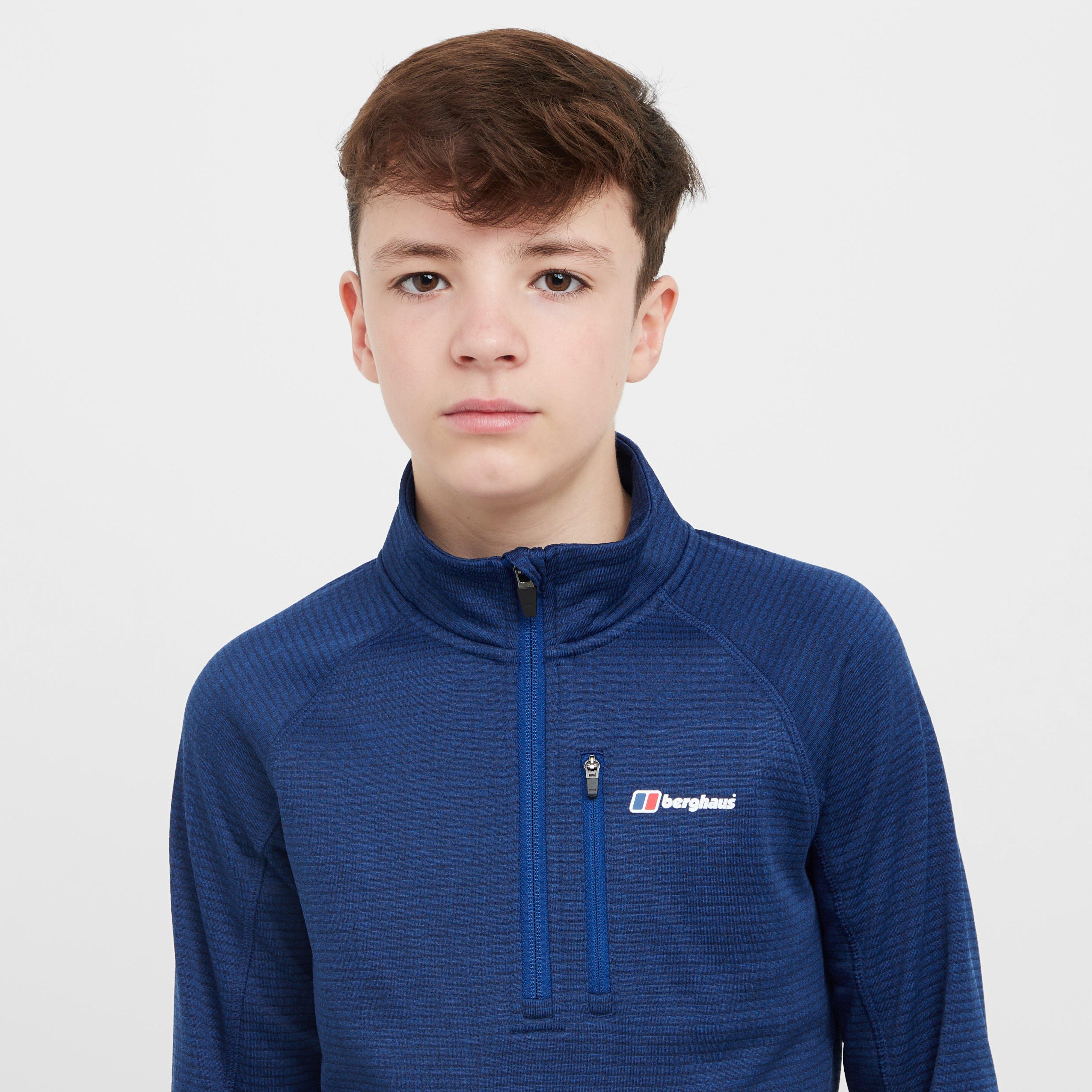 1/4 Zip Grid Fleece Top Junior