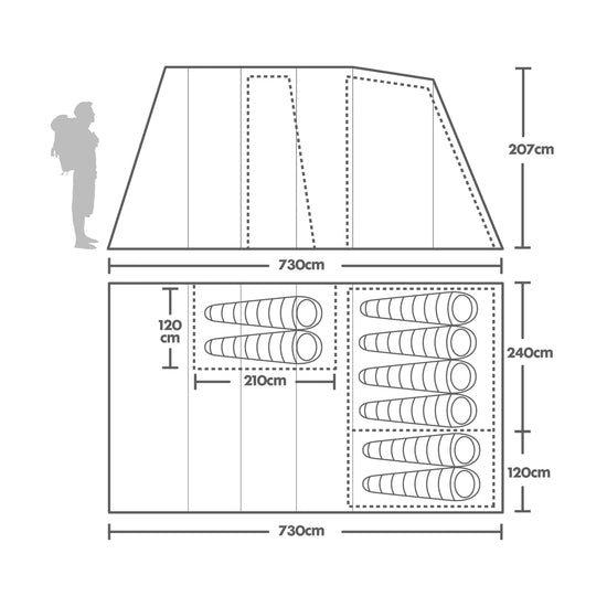 Hampton 8 DLX Nightfall Tent