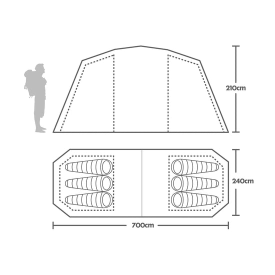 Zenobia 6 Nightfall Tent
