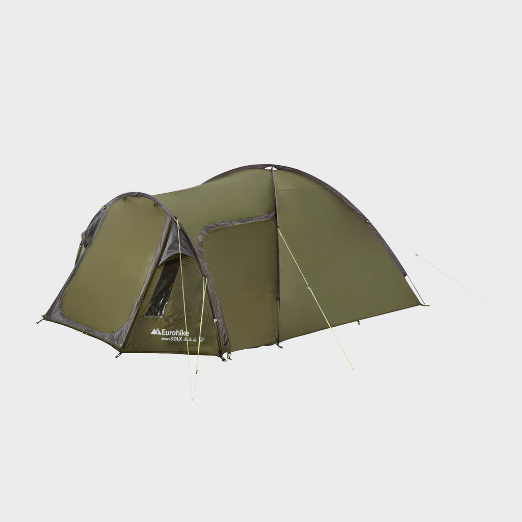 Green Eurohike Avon 3 DLX Nightfall Tent – Millets