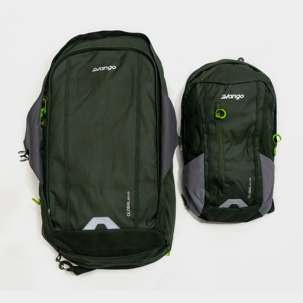 Global 60L + 20L Travel Backpack