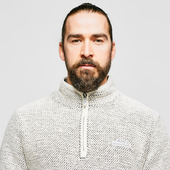 Men’s Stern Quarter-Zip Macaroni Sweater