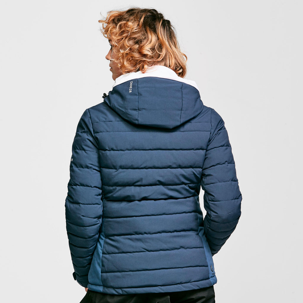 Women's Succeed Waterproof Insulated Quilted Hooded Ski Jacket
