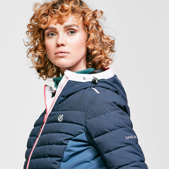 Women's Succeed Waterproof Insulated Quilted Hooded Ski Jacket
