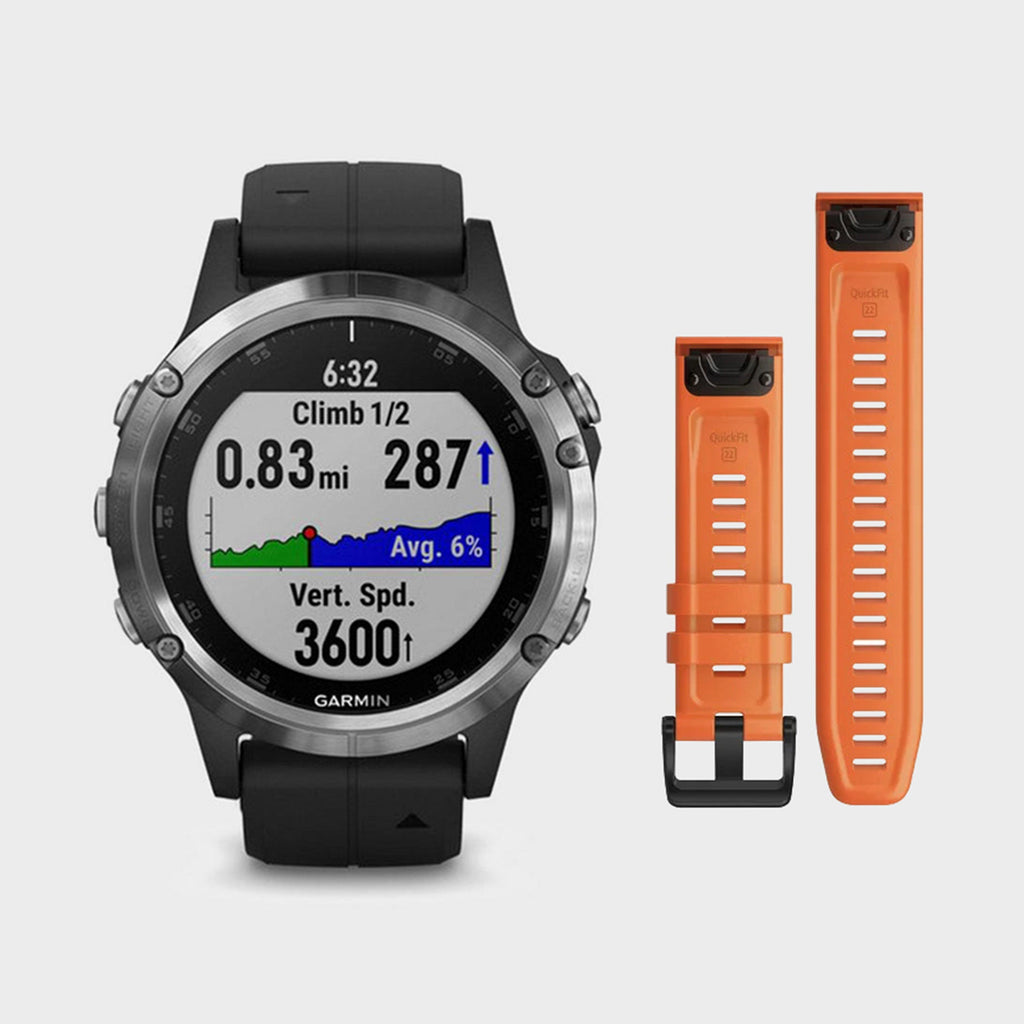 fenix® 5 Plus Multi-Sport GPS Watch + extra QuickFit band