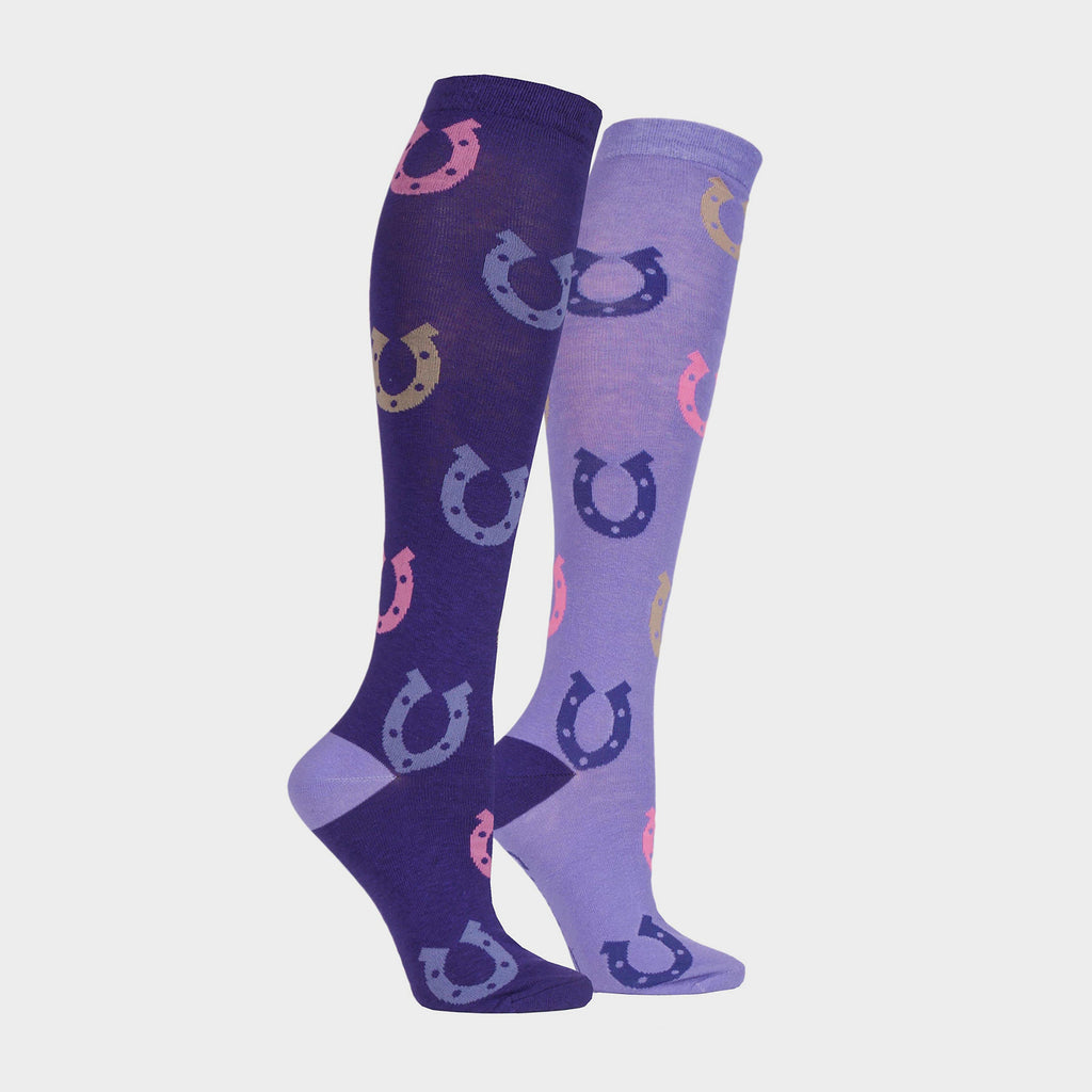Kids' Equestrian Horseshoe Socks 2 Pack