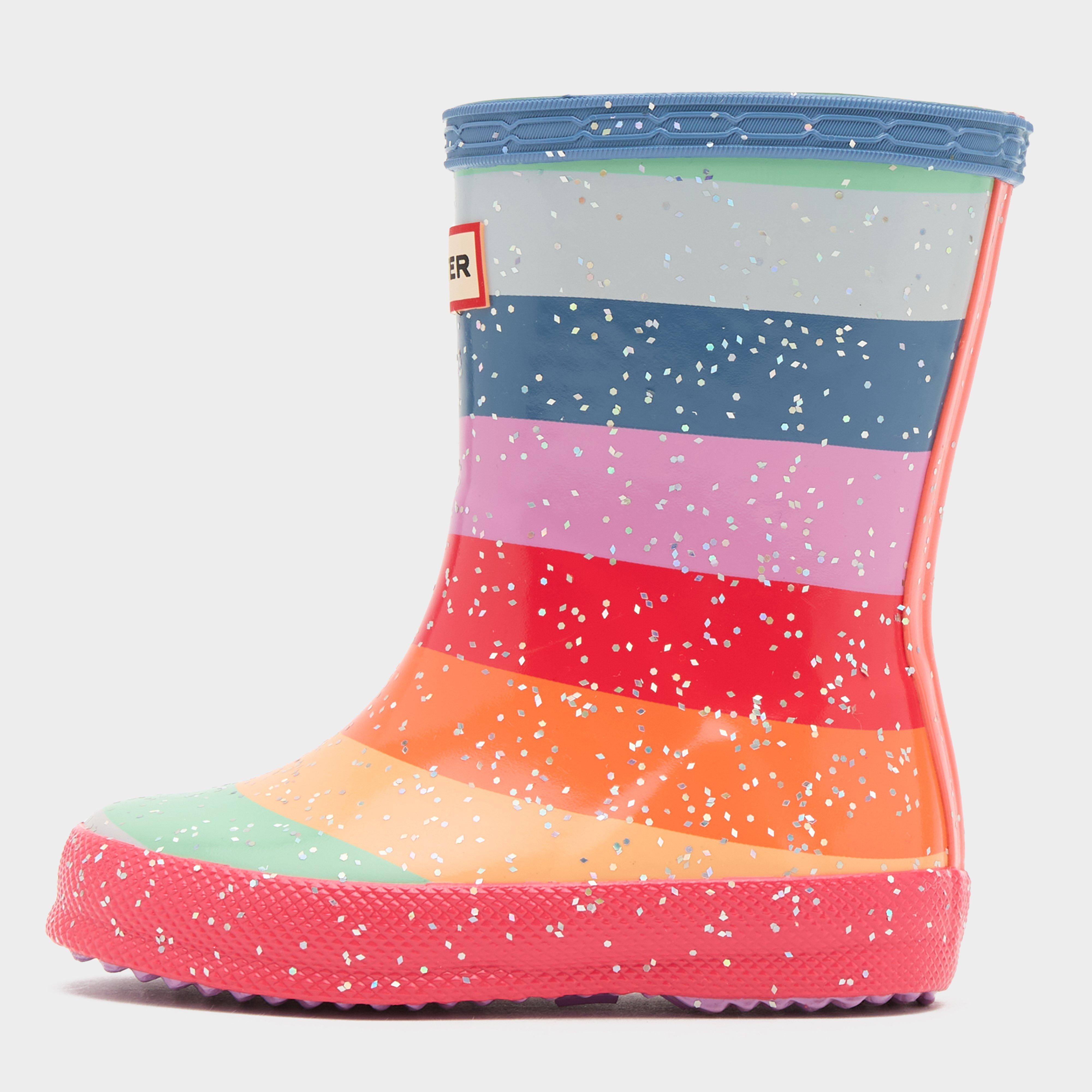 Kids’ First Classic Glitter Rainbow Wellington Boots