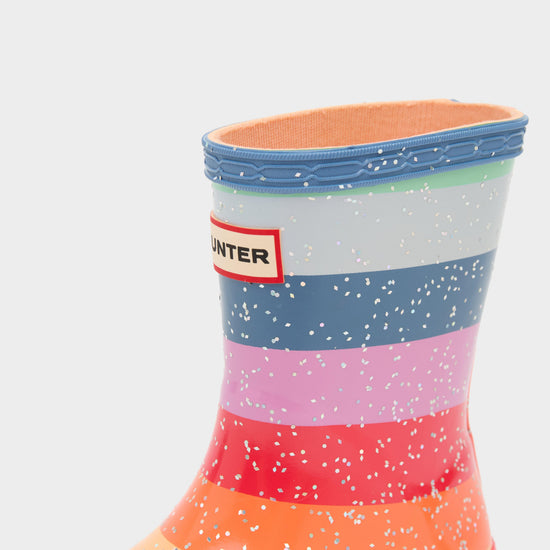 Kids’ First Classic Glitter Rainbow Wellington Boots