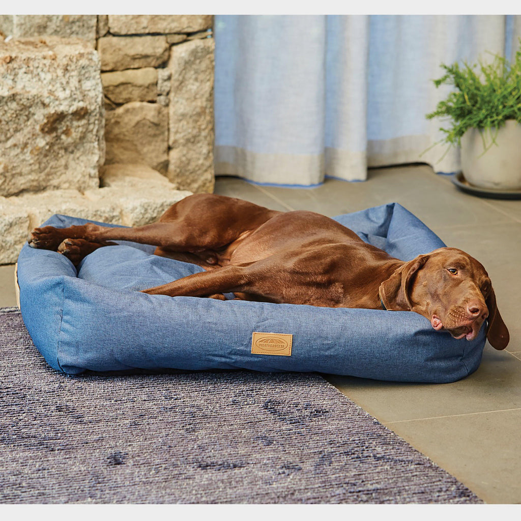 Square Denim Dog Bed
