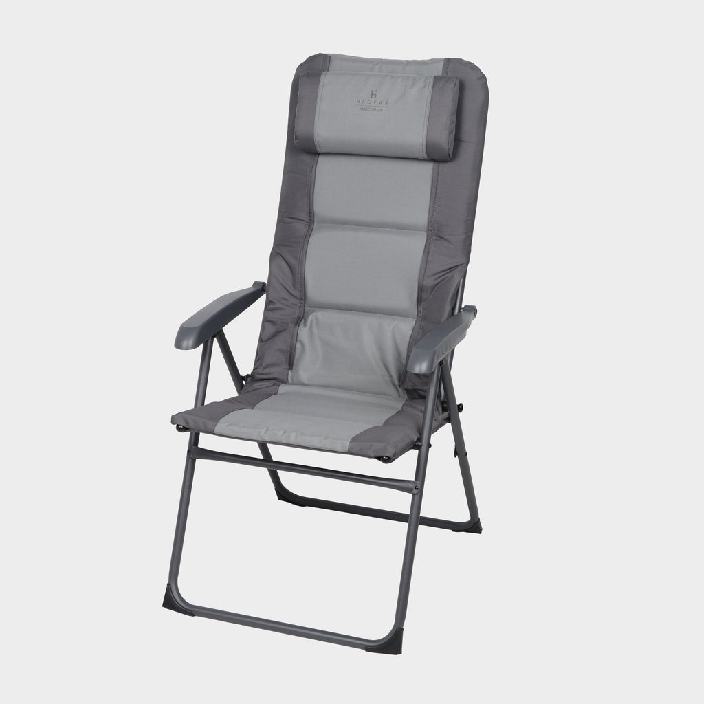 Wisconsin Bench Stackable Chair Grey Hi-Gear Wisconsin Folding Camping Chair – Millets