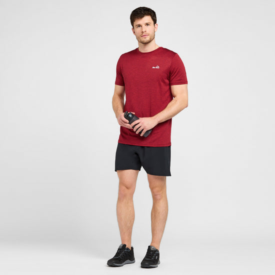 Mens Active Short Sleeve T-Shirt Red