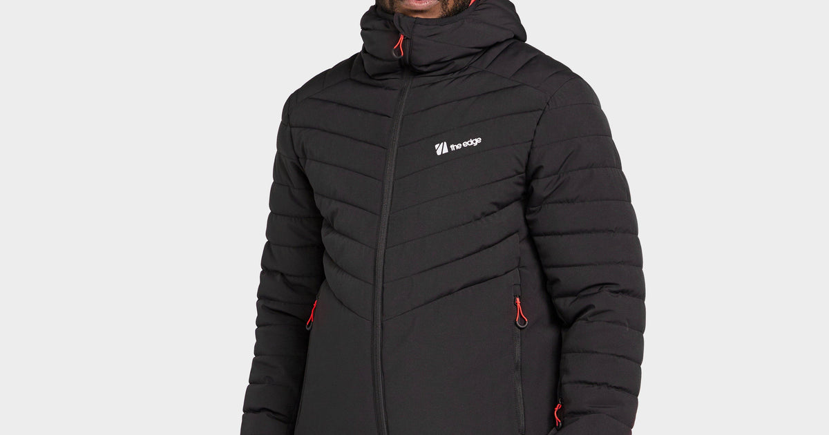 Black The Edge Men’s Panorama Insulated Baffle Jacket – Millets