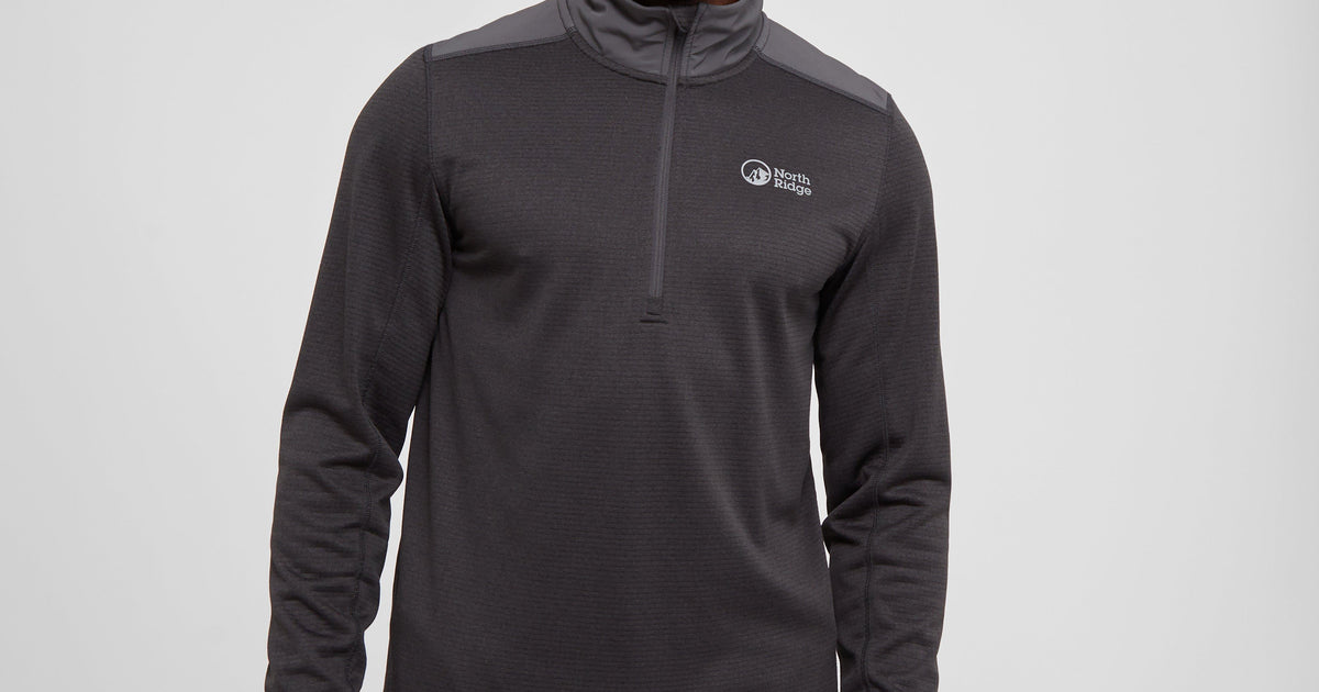 Grey North Ridge Men’s Fast Half Zip Fleece – Millets