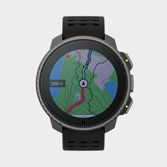 Vertical GPS Watch Titanium Solar Black