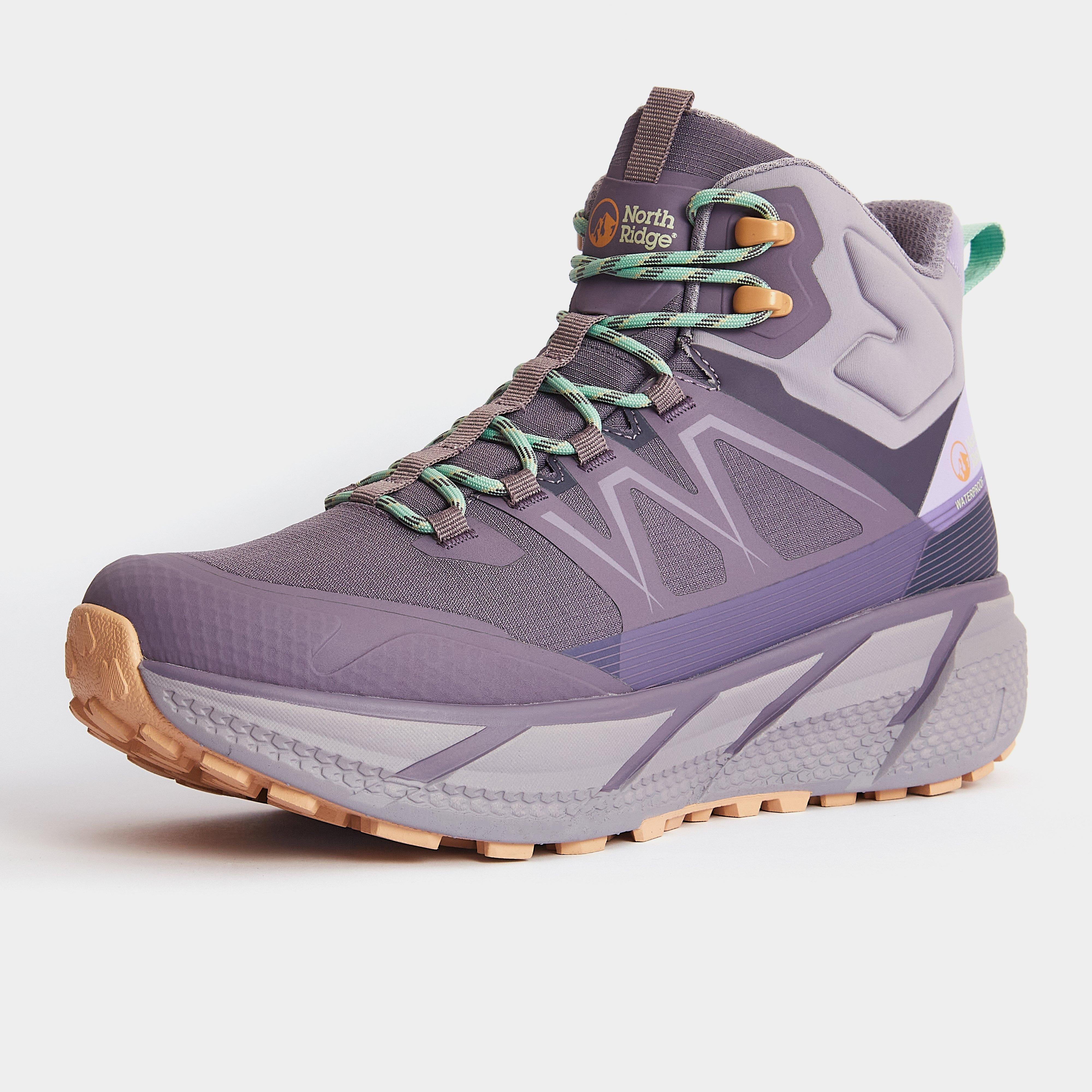 １１２３ Purple North Ridge Women's Flux Speed Waterproof Mid Walking Boot
