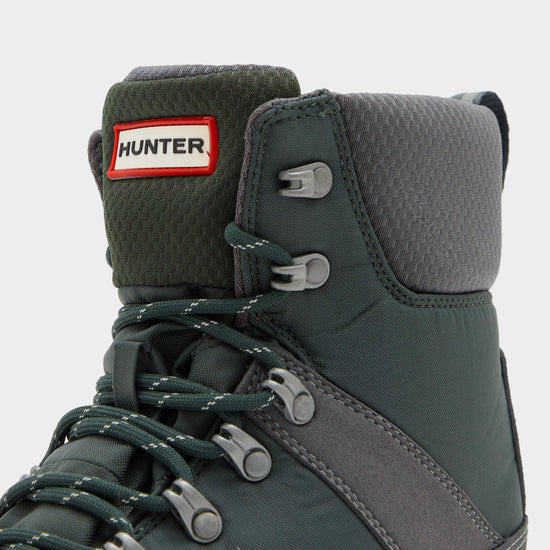 Mens Recycled Polyester Commando Boots Green/Grey
