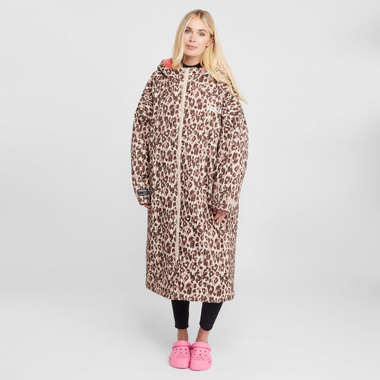 Adults Waterproof Robe Leopard Print