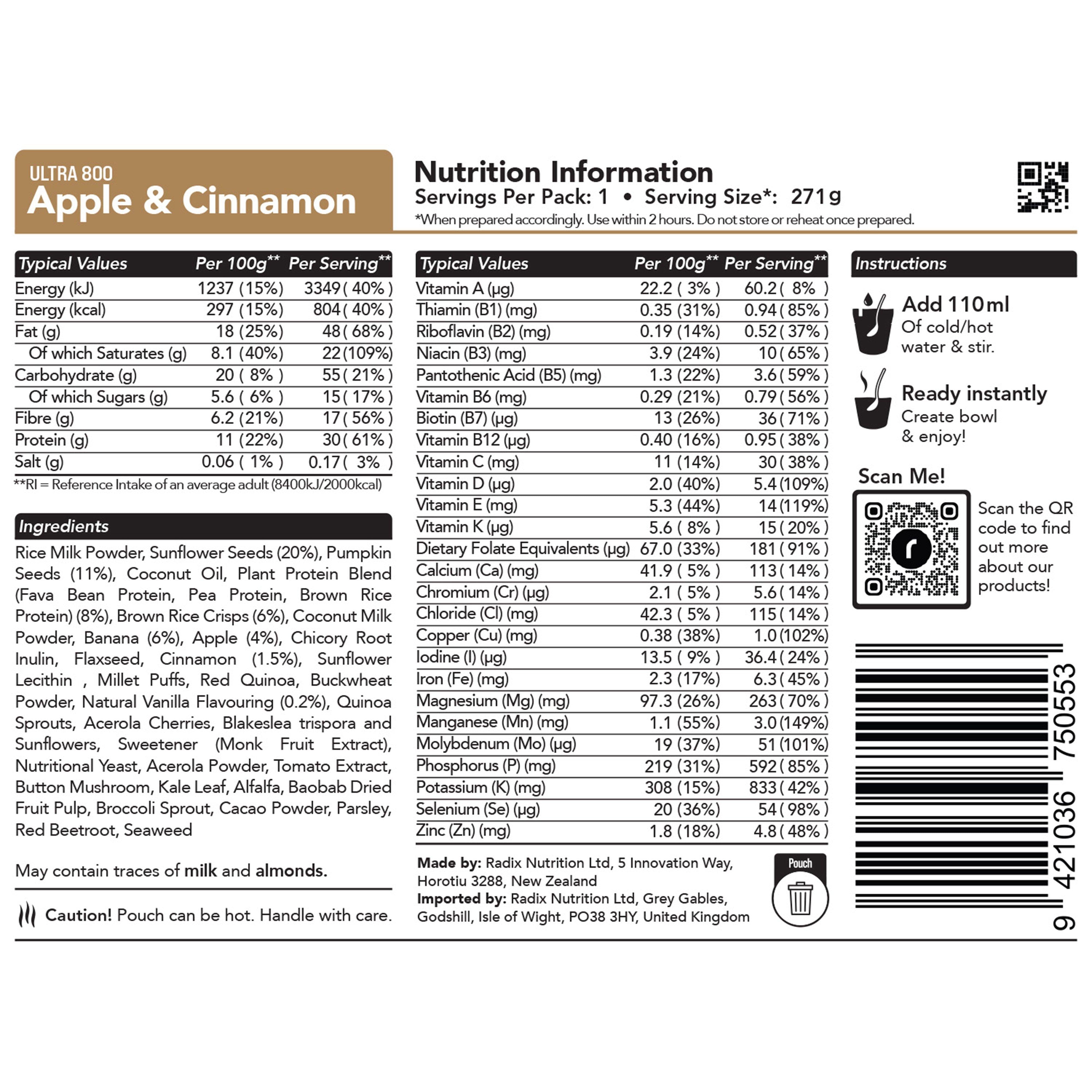 Apple Cinnamon Breakfast 800