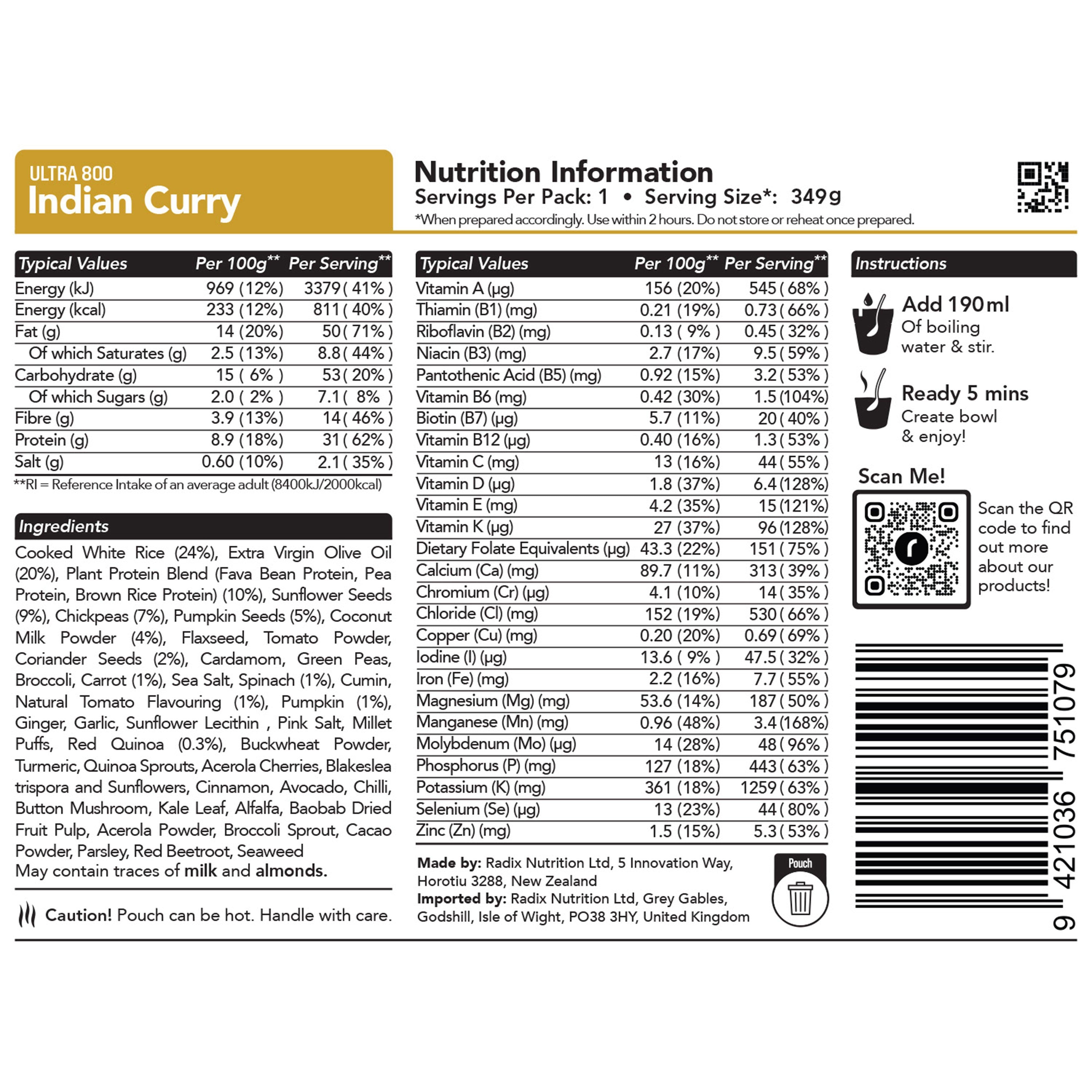 Indian Curry Meal 800