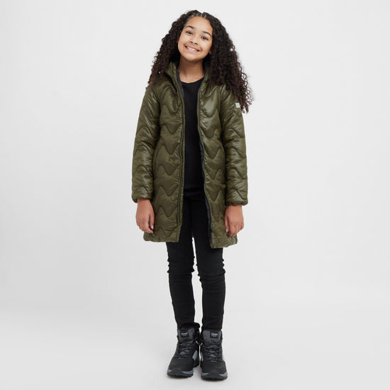 Kids' Cambrie Long Line Quilted Jacket