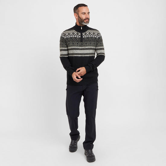 Men’s Yarmouth Fair Isle Half Zip Sweater