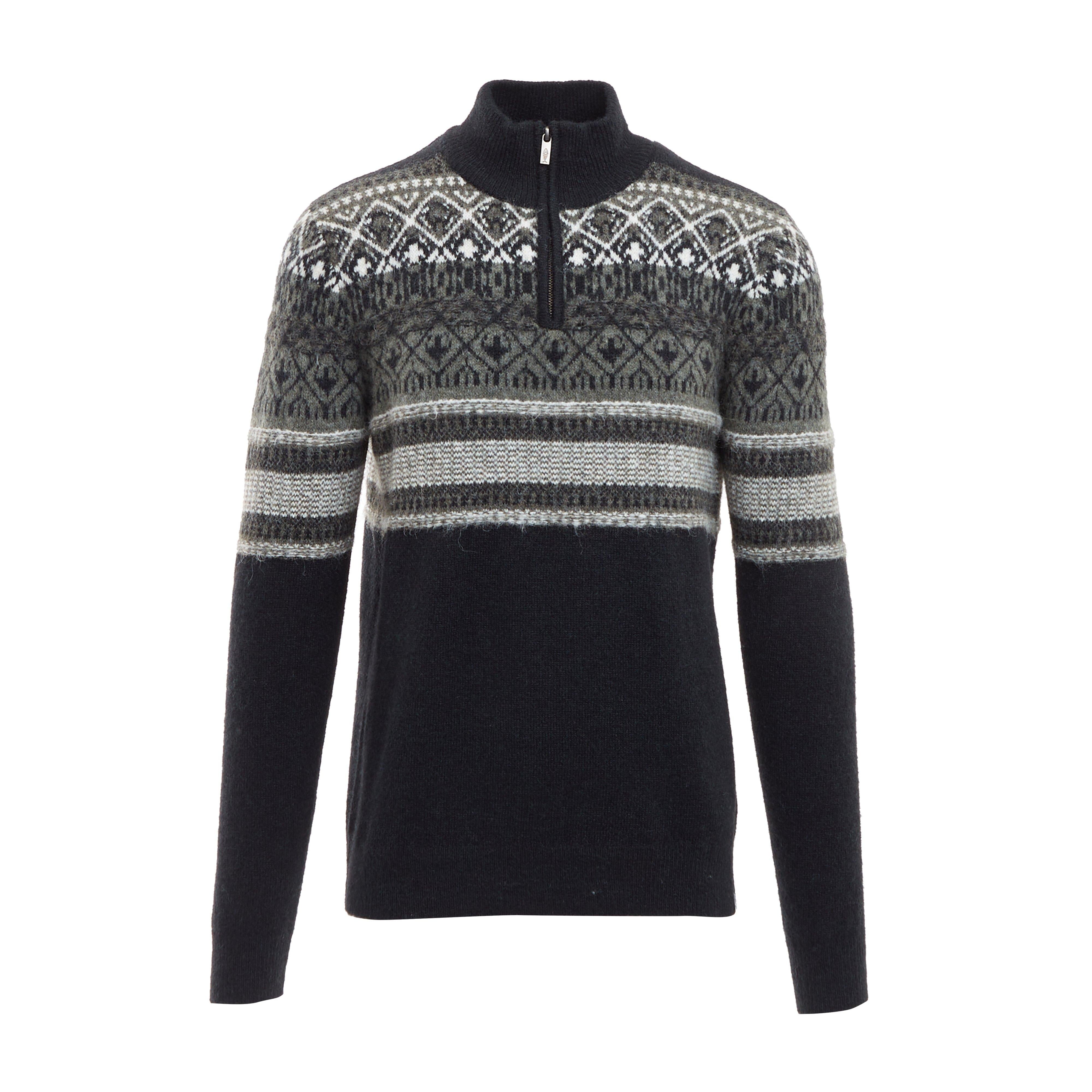 Men’s Yarmouth Fair Isle Half Zip Sweater