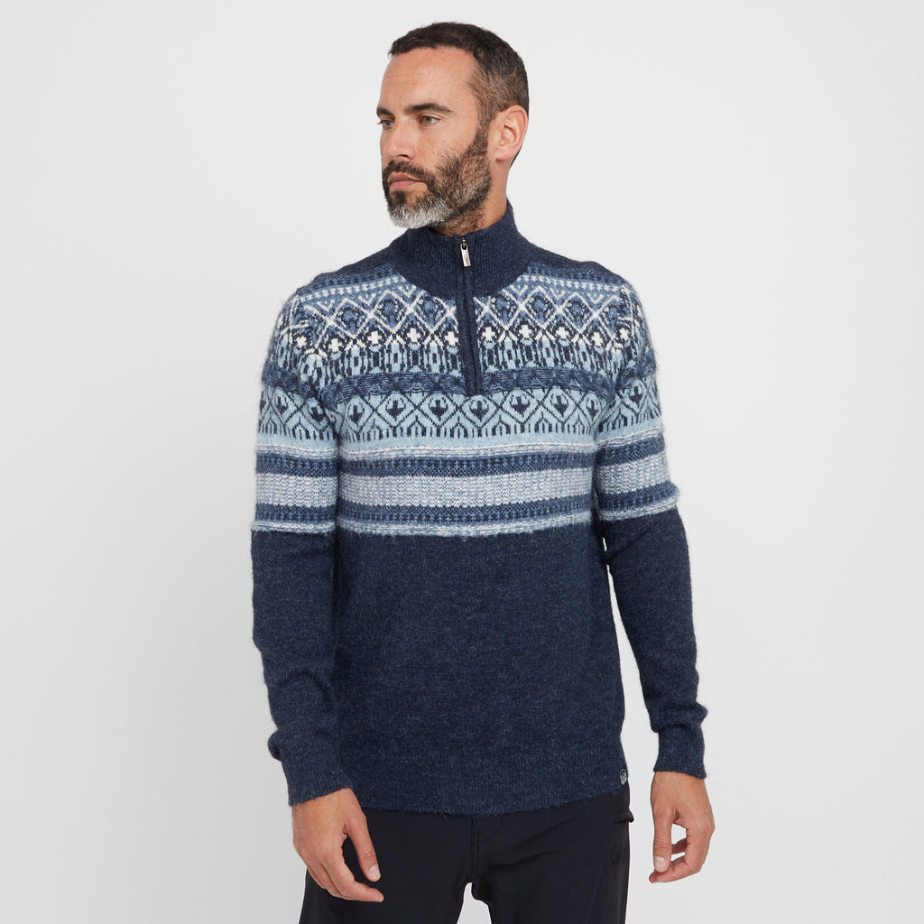 Men’s Yarmouth Fair Isle Half Zip Sweater