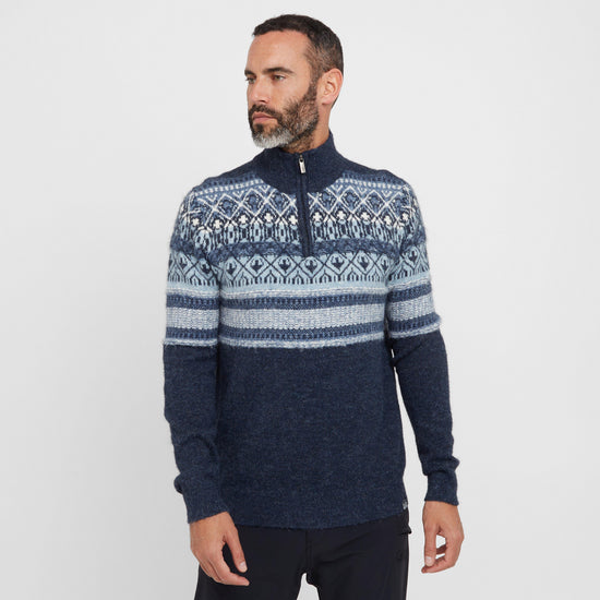Men’s Yarmouth Fair Isle Half Zip Sweater