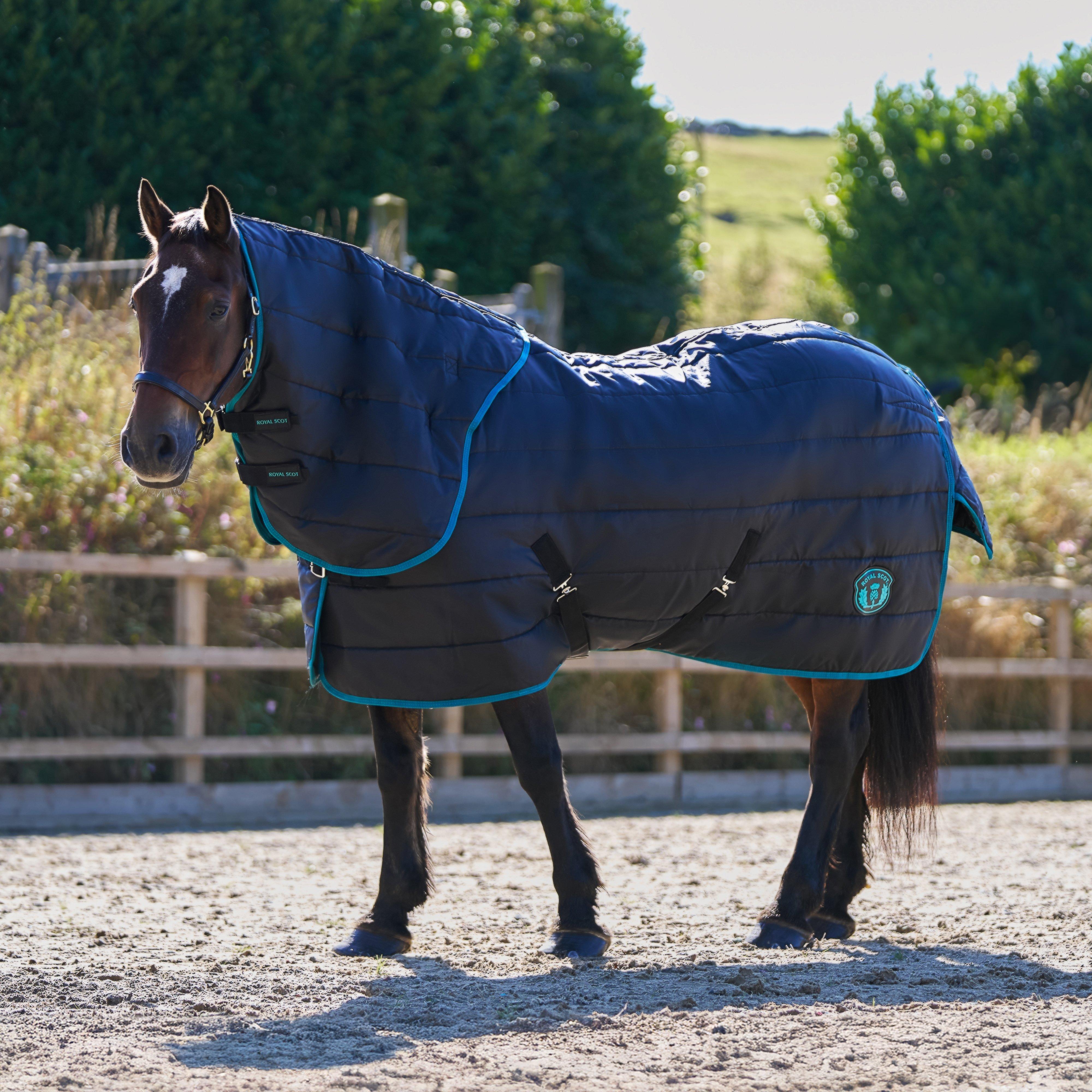 Original 250g Medium Detach-A-Neck Stable Rug Black/Ocean