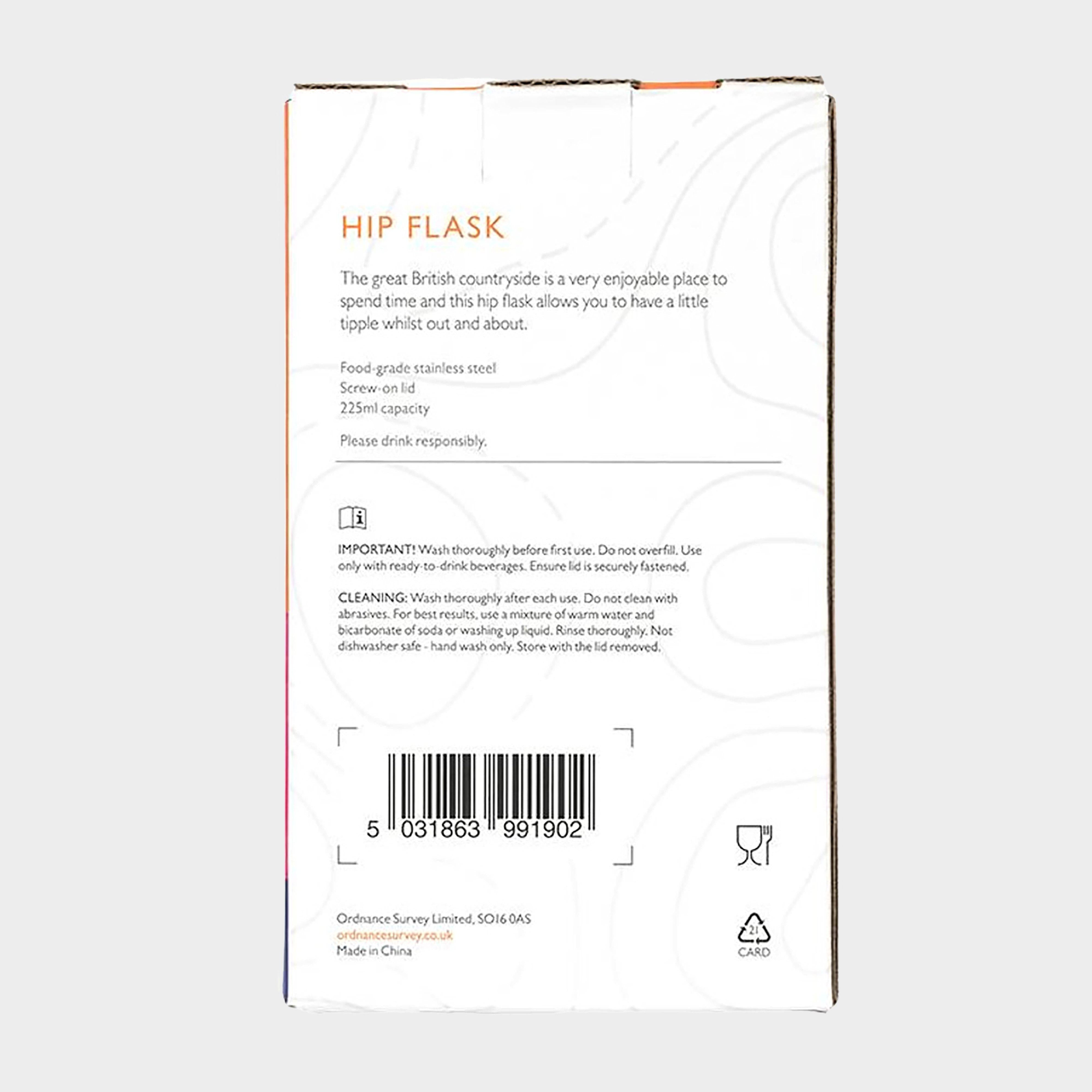 Contour Map Hip Flask