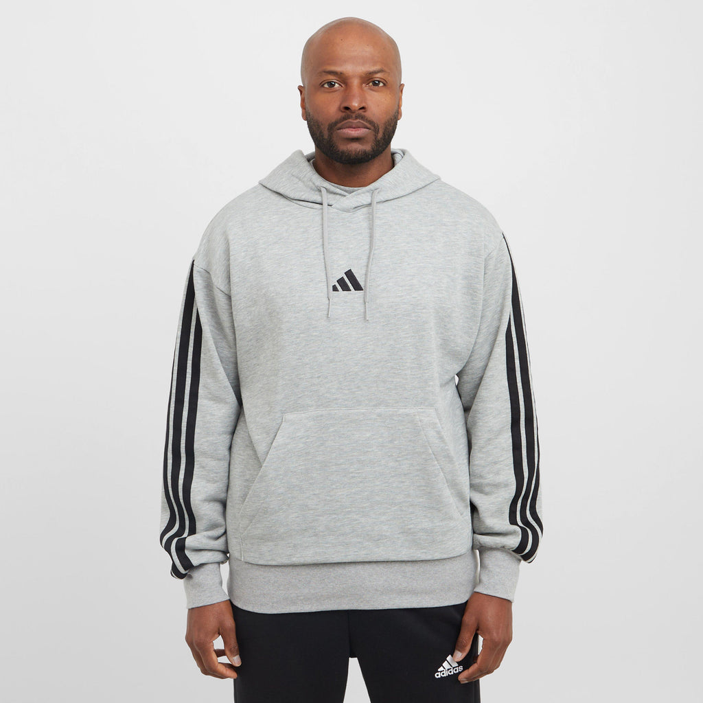 Men’s Essentials 3-Stripes Fleece Hooded Sweatshirt