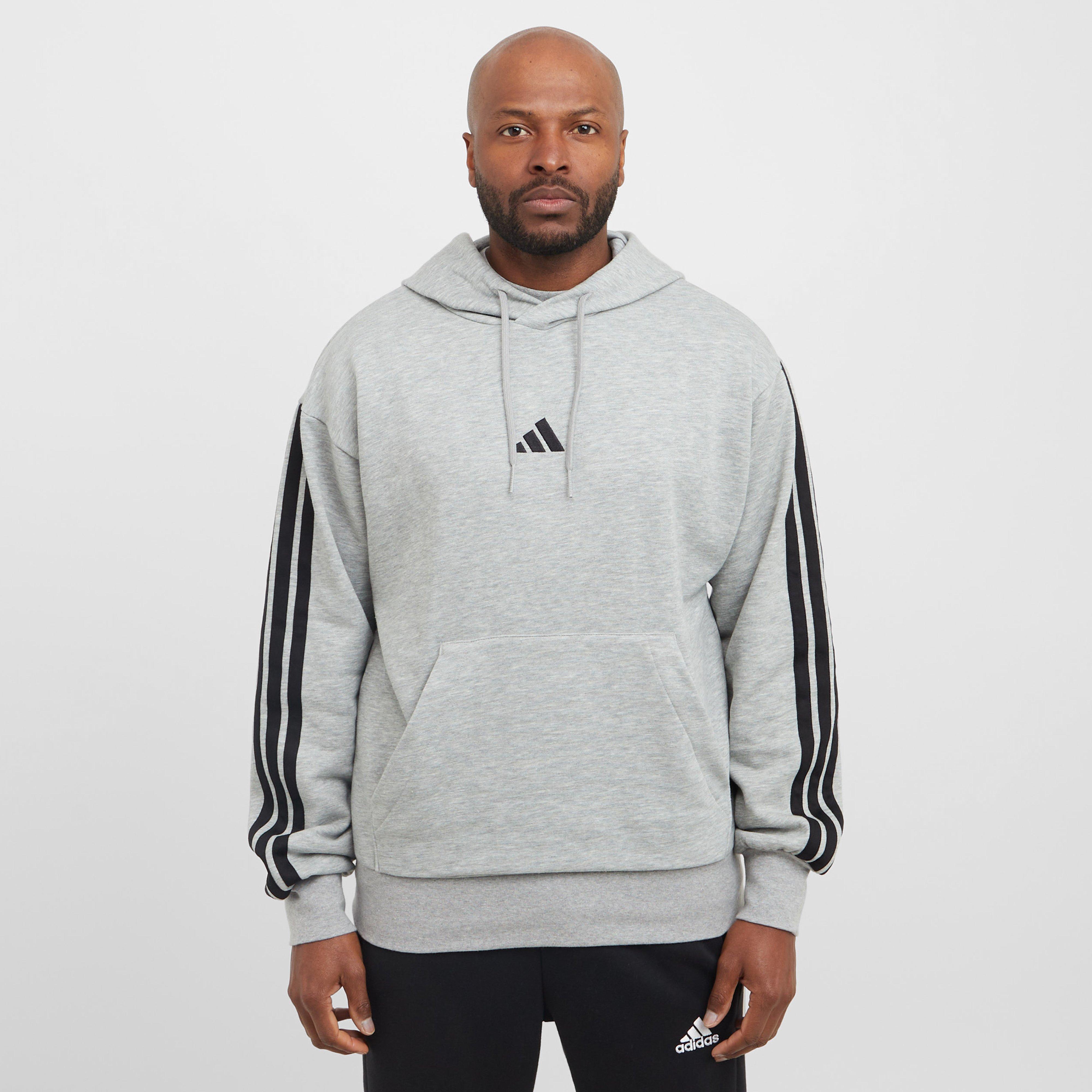 Men’s Essentials 3-Stripes Fleece Hooded Sweatshirt