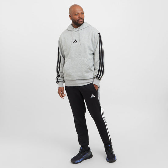 Men’s Essentials 3-Stripes Fleece Hooded Sweatshirt