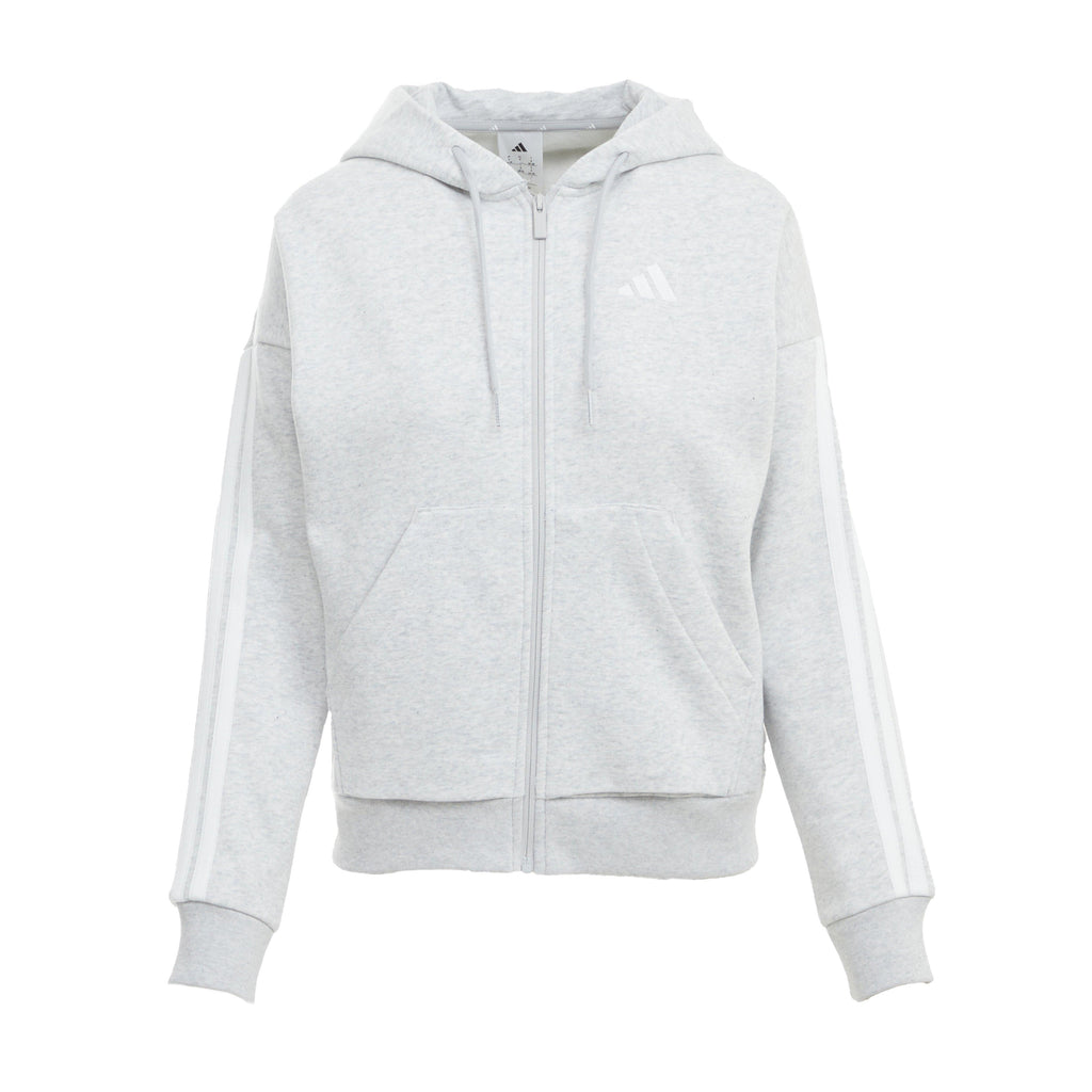 Women’s Essentials 3-Stripes Full-Zip Fleece Hoodie