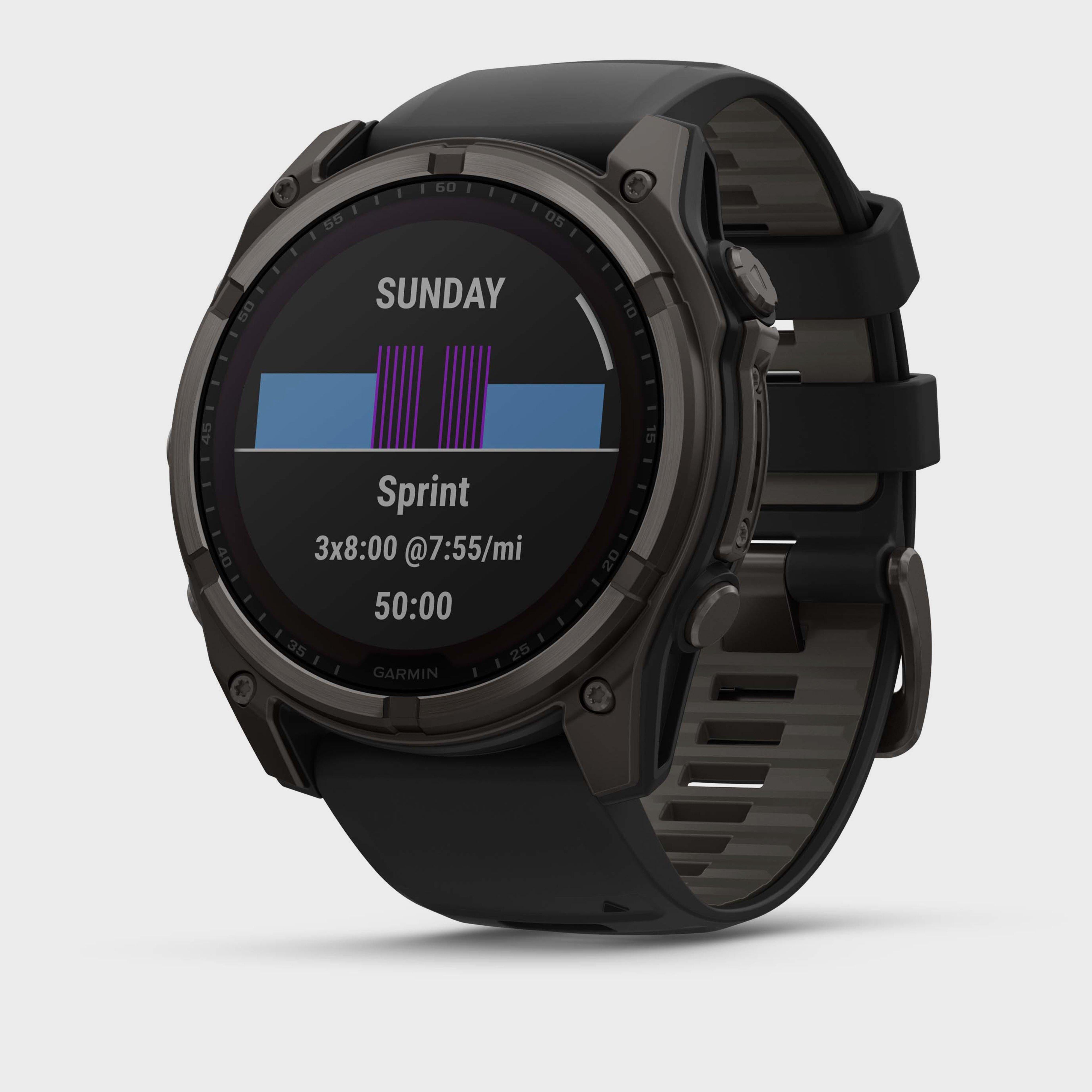 Black Garmin fenix® 8 Sapphire Solar Edition 51mm GPS Smartwatch