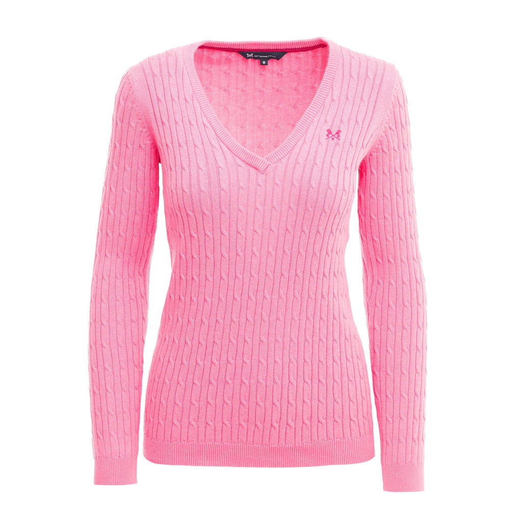 Women’s Heritage Cable Knit V Neck Jumper