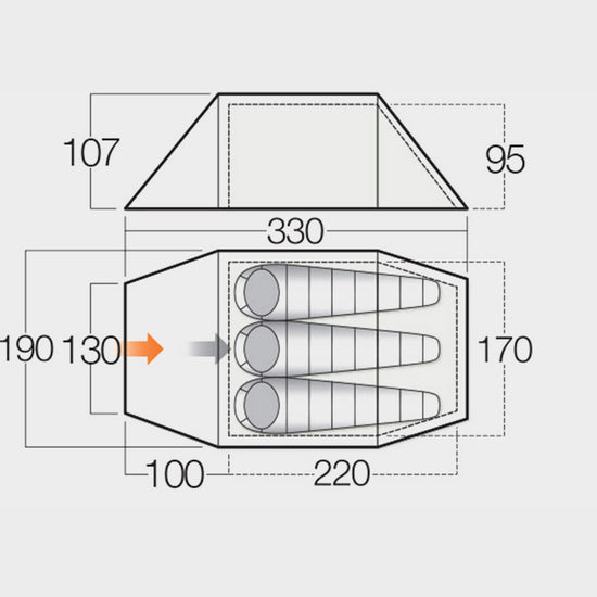 Refurbished Nova 300 3 Person Tent