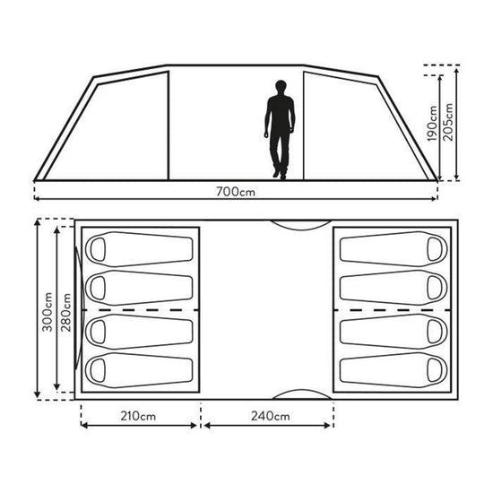Refurbished Buckingham Elite 8 Family Tent