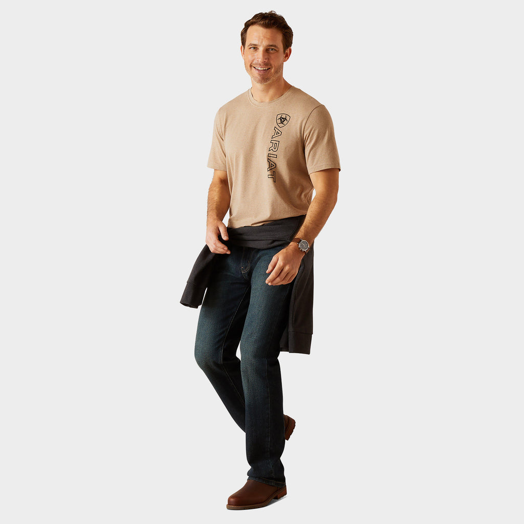 Mens Vertical Logo Short Sleeved Top