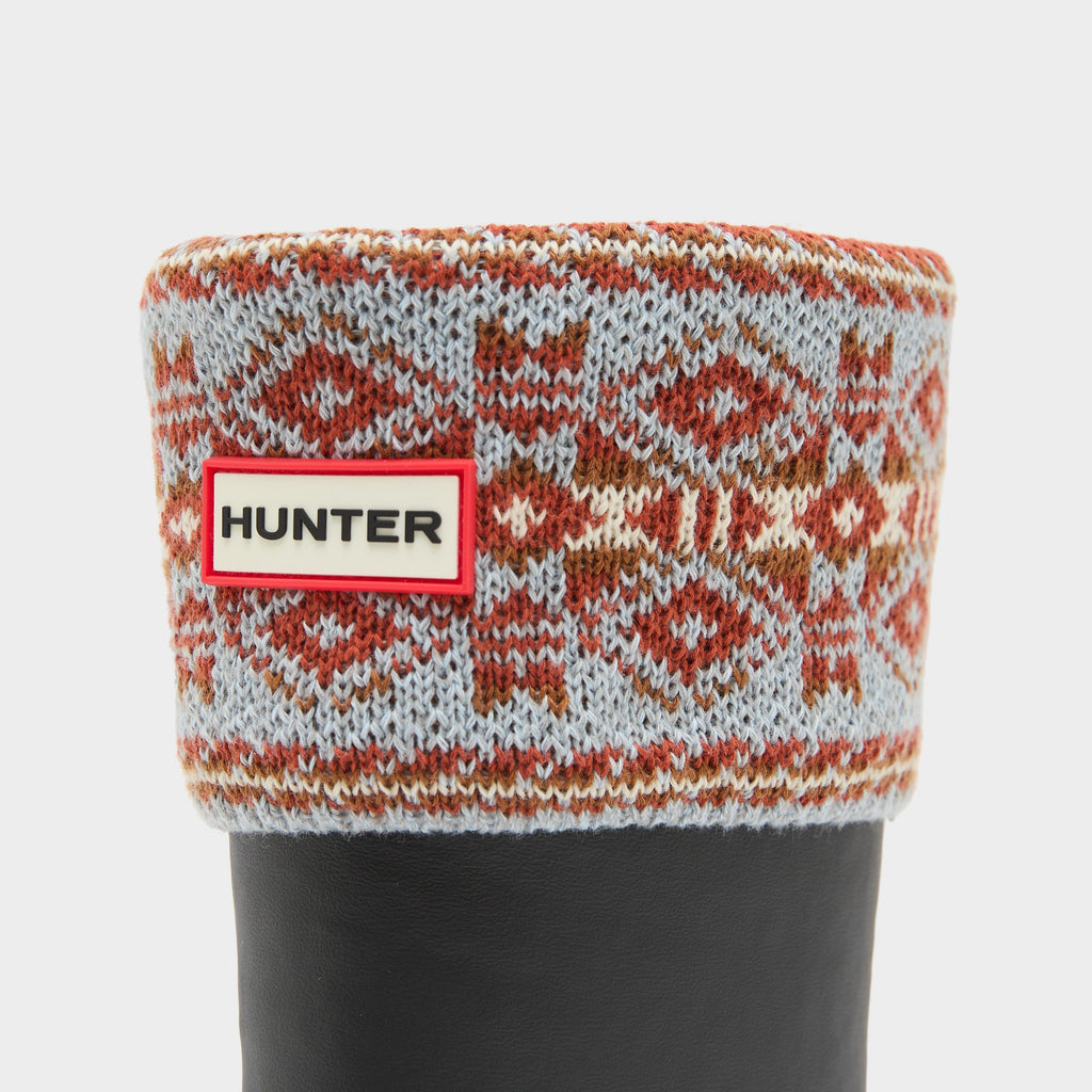 Unisex Recycled Fairisle Tall Boot Socks