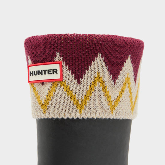 Unisex Recycled Zig Zag Short Boot Socks