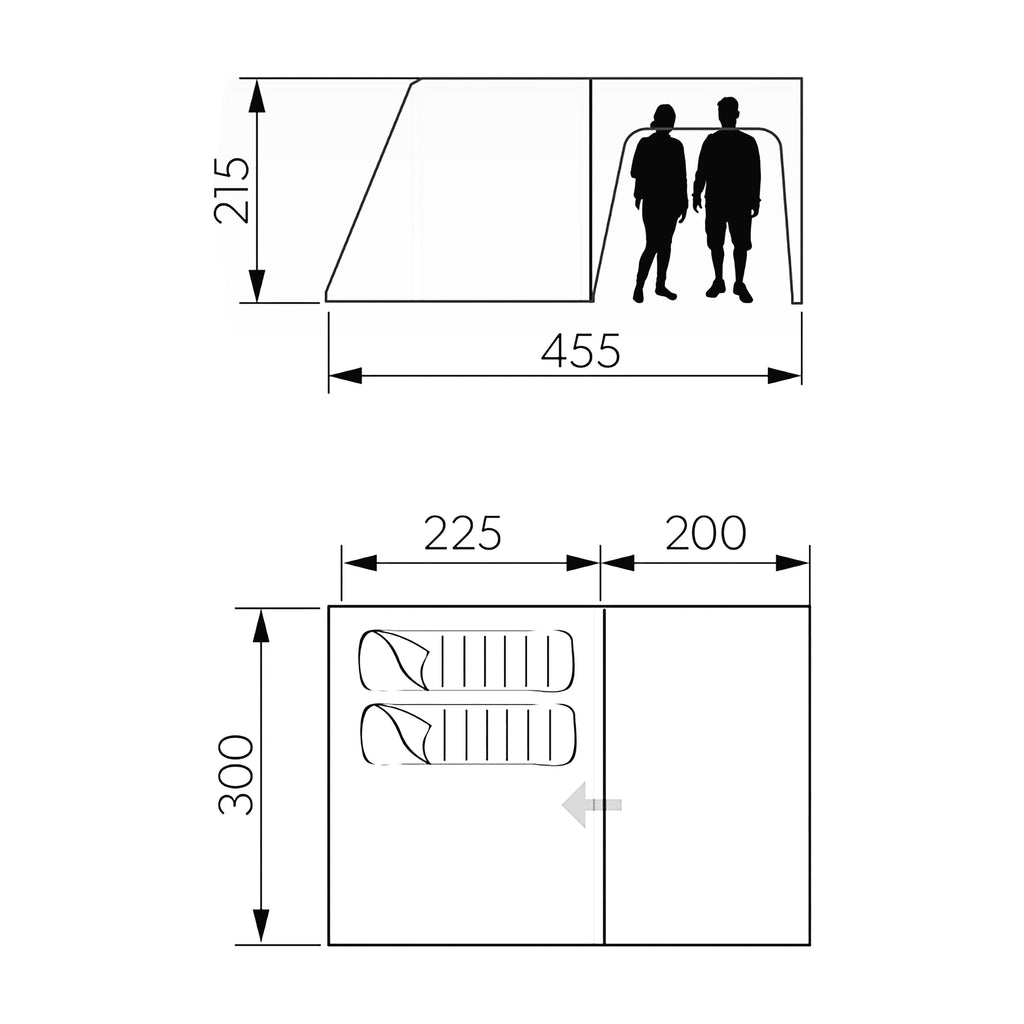 Santorini FTK 2X4 TC Inflatable Tent