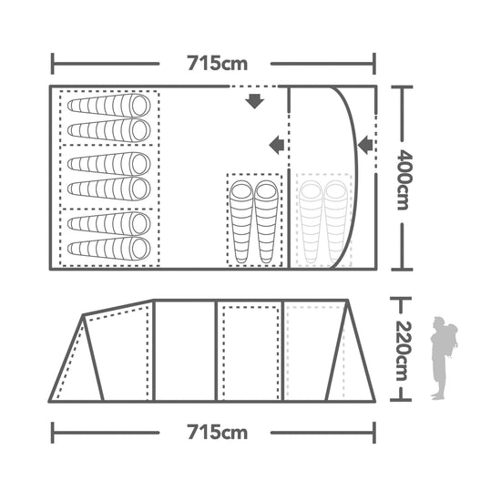 Refurbished Idaho 8 Air Tent
