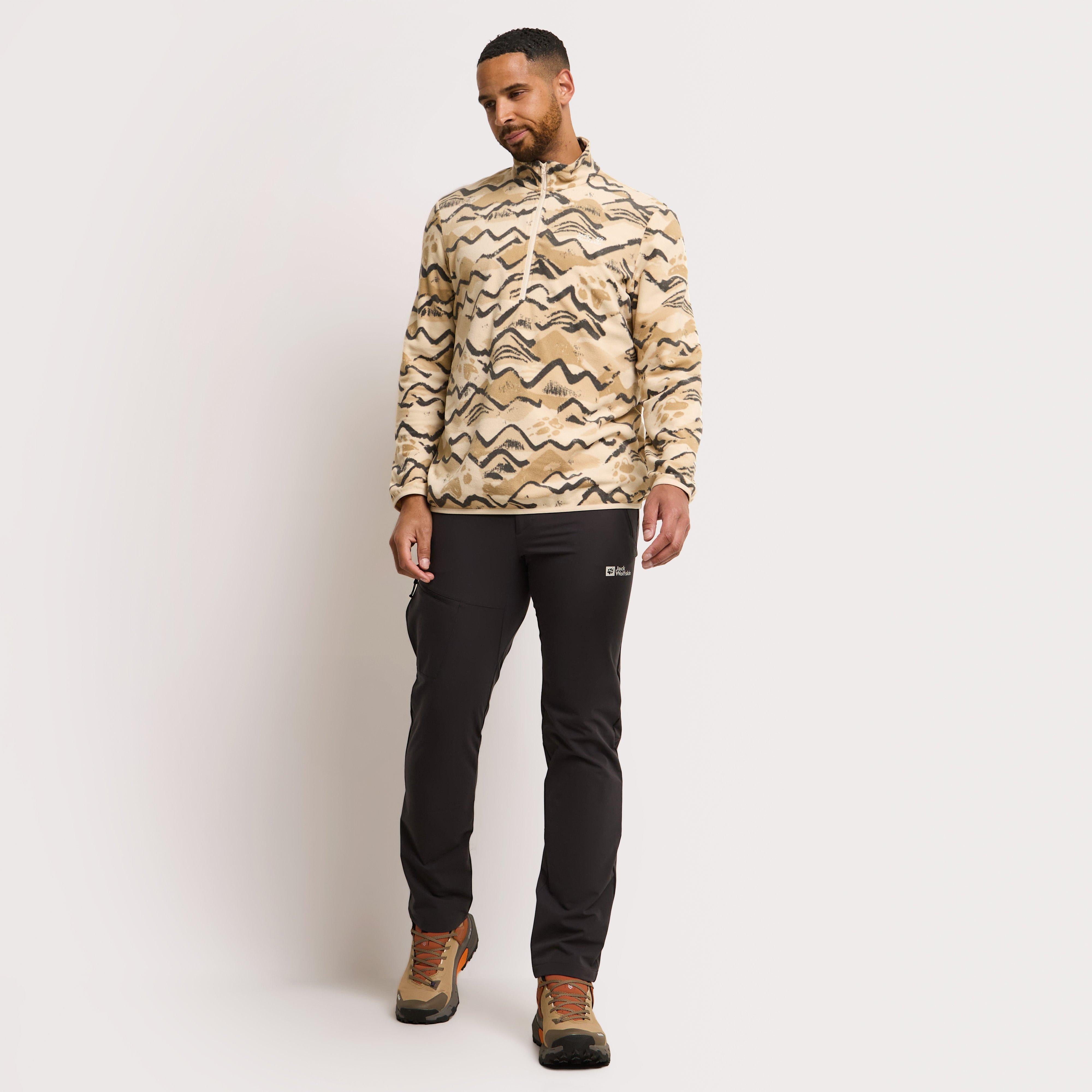 Men's Paw Era 100 Print Half Zip Fleece