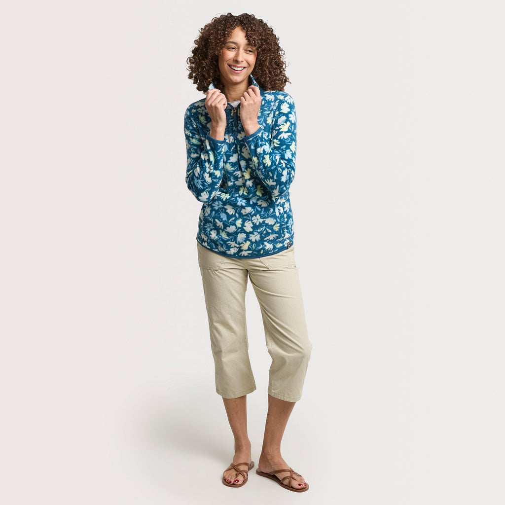 Women's Reena 1/4 Zip Printed Microfleece